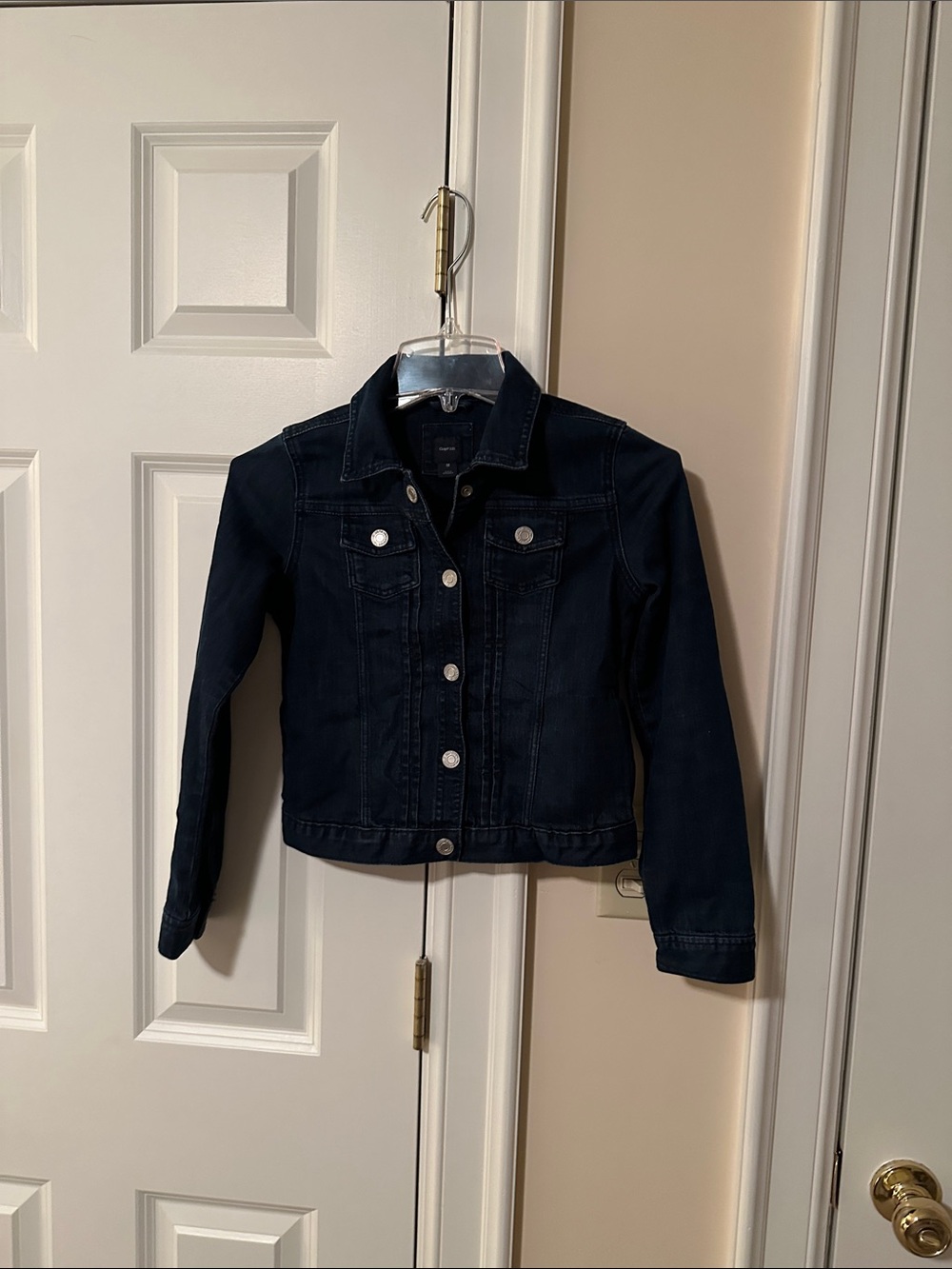 GAP Navy Blue Kids Denim Jacket with Button Front